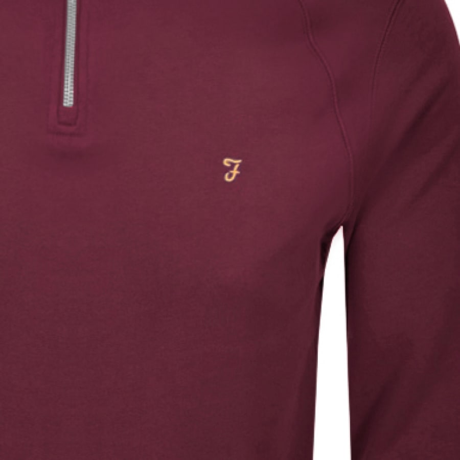 Alternative Image for ProductFarah Vintage Jim Half Zip Sweatshirt Red3